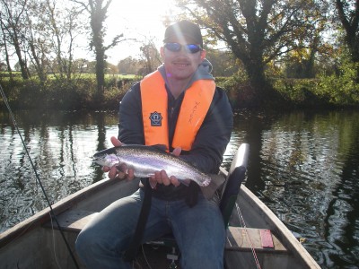 Chris Huston's first boat caught rainbow trout