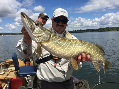 A Chew Summer pike on the fly